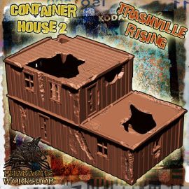 1_2_18_1.jpg Container House 2 - 3D Printed Tabletop Gaming STL File - 3D Model Terrain & Miniatures