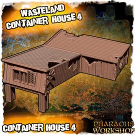 1_2_39.jpg Wasteland Container House 4 - 3D Printed Tabletop Gaming STL File - 3D Model Terrain & Miniatures