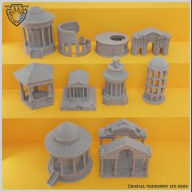 acient_greece_greek_ruin_monuments_acropolis_hadrian_pack_01_1.jpg Ancient Greek Ruins terrain and scenery Bundle B - 3D Printed Tabletop Gaming STL - Historical Gaming Terrain & Miniatures