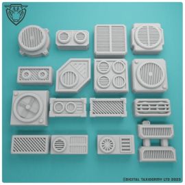 air_conditioner_modern_greeblies_greebly_greeble_18__1.jpg Greeblie Pack 24 - Air conditioning units Greebles STL pack - Bits pack for kitbash modelling - Sci-fi industrial parts spares and extras scenery terrain wh40k necromunda Greeble