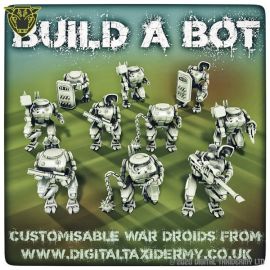 build-a-bot workshop 3d printable robot miniature construction kits for 28mm gaming