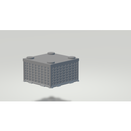 bldg_1_view_3_qtr_1.png Bldg 1 Warehouse - 3D Printed Tabletop Gaming STL File - 3D Model Terrain & Miniatures