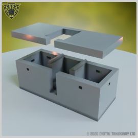 British Pillbox - Lincolnshire 3 bay AA Bunker (printed)