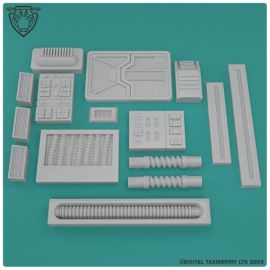 Greeblie Pack Selections (printed) - Sci-fi Interior Bits - Greeble Pack 23