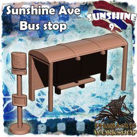 bus_stop_1.jpg Bus stop - 3D Printed Tabletop Gaming STL File - 3D Model Terrain & Miniatures