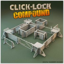 click_lock_compound_.jpg0000.jpg Click-Lock City - Compund - 3D Printed Tabletop Gaming STL File - 3D Model Terrain & Miniatures