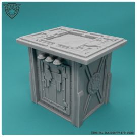 click_lock_toilet_free_stl_file_tabletop_terrain0002.jpg ++FREE++ Click-Lock City - Mega Modular Construction Set - Porta Potty Toilet outhouse Test Files For 3D printed Tabletop Gaming Terrain and Scenery Buildings and Scatter - Kickstarter 3D Printed Te