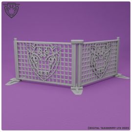 cow_link_fence_free_printable_barrier_terrain_stl_6_.jpg ++ FREE STL file ++ Cow link fence panel - 3D printable terrain and scatter for tabletop modern and scifi cyberpunk wargames and skirmishes