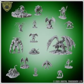 dark_warriors0035.jpg Dark Warrior Miniatures - demon skeletons golem troll pox undead necromantic dog hound hell 