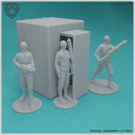 doctor_who_war_games_sidrat_time_and_space_capsule_gaurd_war_chief0007.jpg Dr Who - Wargames Pack - SIDRAT and Guards - 3D Printed Tabletop Gaming STL File - 3D Model Terrain & Miniatures