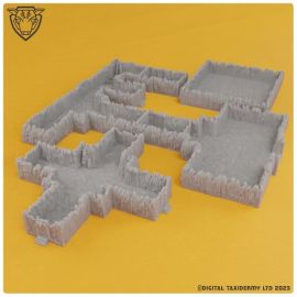 dungeon_cave_tiles_3d_print_modular_0007_1.jpg Modular Cave Tile Set - 3D Printed Tabletop Gaming STL File - 3D Model Terrain & Miniatures