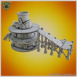 dwarven_forge_stl_spool_tower_3d_printing_recycling0003.jpg Spool Tower 2 - Dwarven Forge - upcycle recycle waste empty spools and reels into art scenery and terrain for 3D printed tabletop gaming