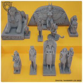 Egyptian God Statues (printed)
