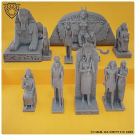 egyption_statues_egypt_ancient_megaliths0047_1.jpg Egyptian God Statues  - 3D Printed Tabletop Gaming STL File - 3D Model Terrain & Miniatures