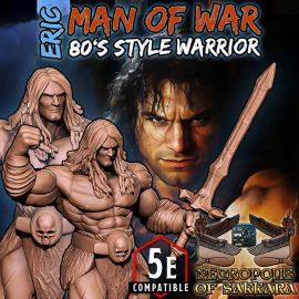 eric_shop_title.jpg Eric the Warrior - Fantasy Collectors Miniature - 3D Printed Tabletop Gaming STL File - 3D Model Terrain & Miniatures