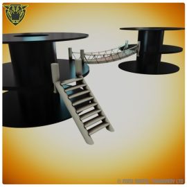 Bridges and stairs for 3d printed modular terrain system 