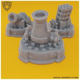 Steampunk Fantasy Battle Cannons (Printed)