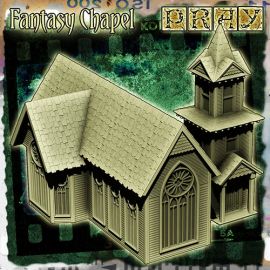 fantasy_chapel_1_1.jpg 3d printable chapel - 3D Printed Tabletop Gaming STL File - 3D Model Terrain & Miniatures