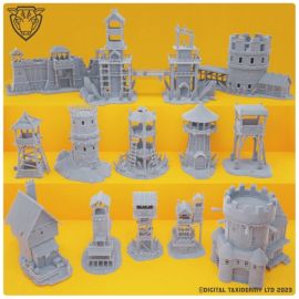 fantasy_medieval_watch_tower_fort_guard_tower_3d_model_66__1.jpg Medieval Watch Tower Bundle Pack - Fantasy and Historical Style Defensive Positions - Watch Tower, Gate House, Strong hold, Keep 3D Models