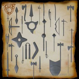 fantasy_weapon_sword_axe_mace_doll_house_age_of_sigmar0067.jpg Greeblie Pack 19 - Medieval Weapons pack - Bits pack for kitbash modelling - historical fantasy Dungeons & Dragons, Warhammer Fantasy Battle, Warhammer AOS, Frostgrave, pike and shotte, Confro