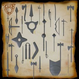 Greeblie Pack Selections (printed) -Medieval Weapons
