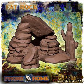 fat_rock_title_1.jpg Fat Rock - 3D Printed Tabletop Gaming STL File - 3D Model Terrain & Miniatures