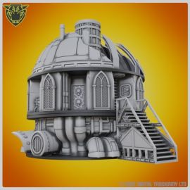 gothic_pumphouse_spool_tower_stl_40k_warhammer_terrain_filament0006.jpg Spool Tower 2 - Gothic Pumphouse - accessory pack - upcycle recycle waste empty spools and reels into art scenery and terrain for 3D printed tabletop gaming