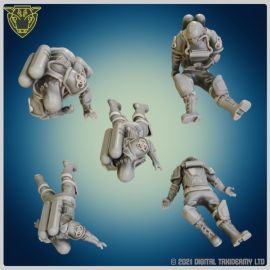haz_cas0002.jpg Hazmat Recon Trooper Casualties - Wasteland Warriors -- 3D printed tabletop gaming STL, scifi, miniatures, wh40k, necromunda, stargrave, Judge Dredd DKOK astramilitarum