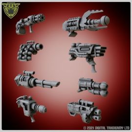 Greeblie Pack Selections (printed) -Scifi Guns part 2 - Greeble pack 09 