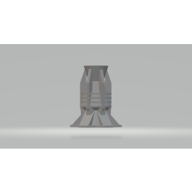 hex_cooling_tower_1.png Refinery Cooling Tower - 3D Printed Tabletop Gaming STL File - 3D Model Terrain & Miniatures