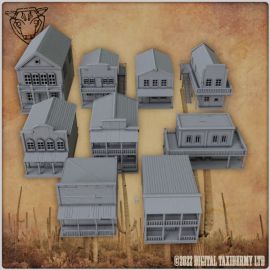 Wild West Town Houses Building Pack