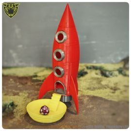Retro Rocket Ship - Dice Tower