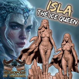 isla_title_1.jpg Isla the Ice Queen - Fantasy Collectors Miniature - 3D Printed Tabletop Gaming STL File - 3D Model Terrain & Miniatures