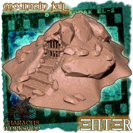 jail_1.jpg Mountain jail - 3D Printed Tabletop Gaming STL File - 3D Model Terrain & Miniatures
