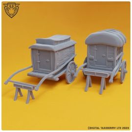 Stylized Japanese - Carriages (printed)