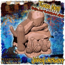 juicy_desert_free_title_1.jpg Juicy desert wasteland scenery - 3D Printed Tabletop Gaming STL File - 3D Model Terrain & Miniatures