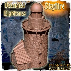 lighthouse_1_2.jpg Desolated lighthouse - 3D Printed Tabletop Gaming STL File - 3D Model Terrain & Miniatures