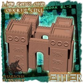 lion_gates_1_1.jpg Lion Gates and ancient city - 3D Printed Tabletop Gaming STL File - 3D Model Terrain & Miniatures
