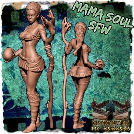 Mama Soul the Voodoo Healer - Fantasy Collectors Miniature SFW & NSFW