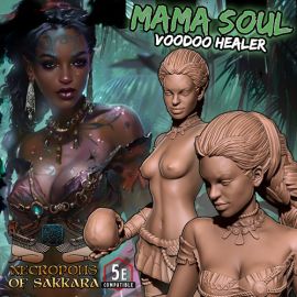 mama_soul_shop_title.jpg Mama Soul the Voodoo Healer - Fantasy Collectors Miniature SFW & NSFW - 3D Printed Tabletop Gaming STL File - 3D Model Terrain & Miniatures