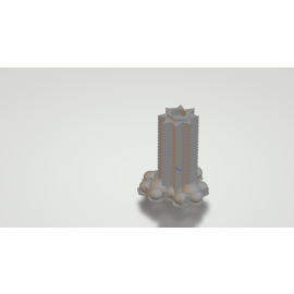maruni_tower_hexed_1.png Maruni Tower - 3D Printed Tabletop Gaming STL File - 3D Model Terrain & Miniatures