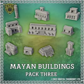 mayan_aztec_village_hut_terrain_stl_3d_printing_south_american0022_1.jpg Mayan or Aztec Building Pack 03 - 3D printed tabletop gaming historic stone age temple ziggurat home sacrifice Conquistadors warrior