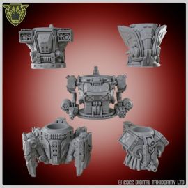 mech_dice_mugs_sci_fi_robot_stl_cup0011.jpg Cyber Mech dice cups - 3D printed tabletop gaming Fantasy gaming accessories LARP RPG and decorative models tankard mug cup shaker goblet can holder