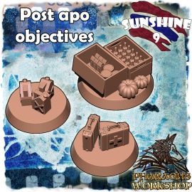 objective_markers_1.jpg Post apocalyptic objective markers - 3D Printed Tabletop Gaming STL File - 3D Model Terrain & Miniatures