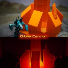 orbital_cannon_icon_1.jpg Orbital Cannon - 3D Printed Tabletop Gaming STL File - 3D Model Terrain & Miniatures
