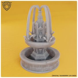 ornate_fountain_park_garden_0001.jpg Ornate Fountain - 3D Printed Tabletop Gaming STL File - 3D Model Terrain & Miniatures
