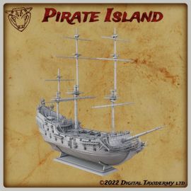 pirate_ship_caribbean_stl_3d_print_friggate0001-min.jpg Pirate Island - Age of sail pirate ship - 3D printed tabletop gaming historic On the seven seas, Fighting sail, Rum and bones, en garde!, Sharp practice, Blood and Plunder