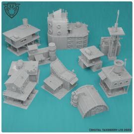post_apocalypse_mad_max_terrain_vehicles_scatter_radlands_0048.jpg Post Apocalyptic Scatter Building Bundle - 3D Printed Tabletop Gaming STL File - 3D Model Terrain & Miniatures
