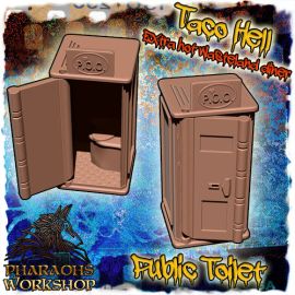 public_toilet_1.jpg Public toilet - 3D Printed Tabletop Gaming STL File - 3D Model Terrain & Miniatures