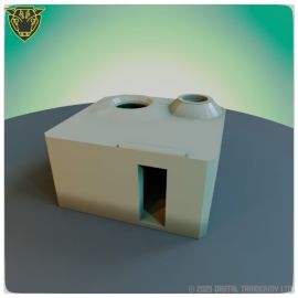regelbau_-_bauform_69_8cm_heavy_mortar_emplacement_with_ring-stand_bunker-3-min.jpg 3D printed model for tabletop gaming of a Regelbau - Bauform 69 8cm heavy mortar emplacement with ring-stand